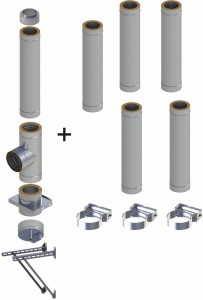 Wentylacyjny, wiszący komin 150*200 mm/6 rur