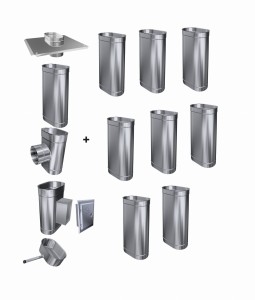 Wkład kominowy owalny 110x230/1mm/9 rur (węgiel, drewno, pellet)