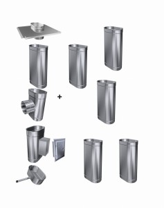 Wkład kominowy owalny 120x240/1mm/6 rur (węgiel, drewno, pellet)