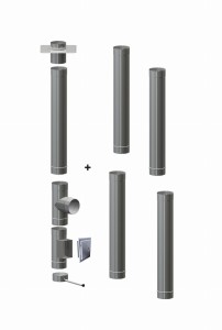 Wkład kominowy  150/0,4mm/5 rur (drewno, pellet)