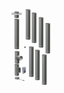 Wkład kominowy  200/0,4mm/8 rur (drewno, pellet)