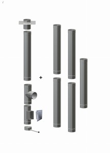 Wkład kominowy  160/1,0mm/6 rur (węgiel, drewno, pellet)
