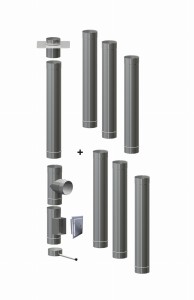 Wkład kominowy  180/1,0mm/7 rur (węgiel, drewno, pellet)