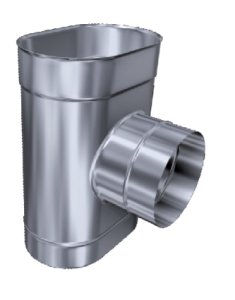 Trójnik 90 st. 110x180/1mm/220mm wyjście kielich